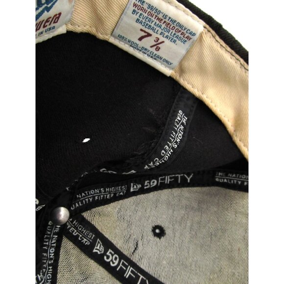 Vintage 90s Pittsburgh Pirates Fitted Cap 7 3/8 New Era 59FIFTY MLB Wool USA - Picture 7 of 13